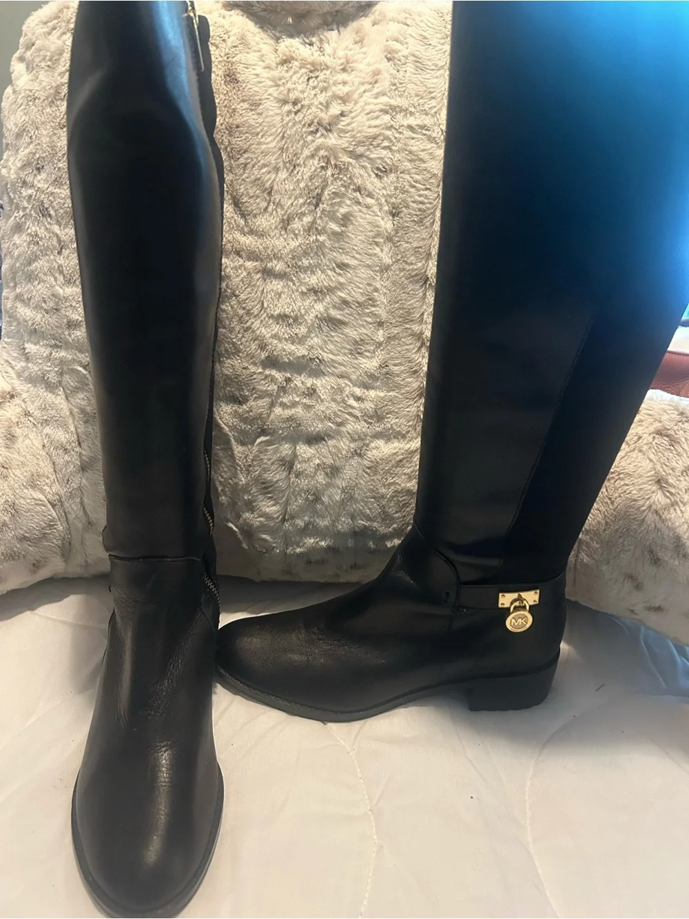 Michael Kors Black Over-the-Knee Leather Boots